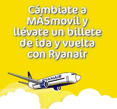Cámbiate a Más Móvil y llévate un billete de ida y vuelta con Ryanair