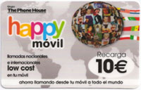 Happy Móvil regala la mitad del saldo recargado hasta 2010
