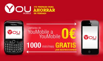 YouMobile: 1000 min/mes para realizar llamadas gratuitas entre clientes