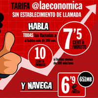 Pepephone lanza @laeconomica, otra tarifa sin establecimiento de llamada