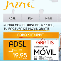 Jazztel lanza una tarifa que combina ADSL y móvil para portabilidades